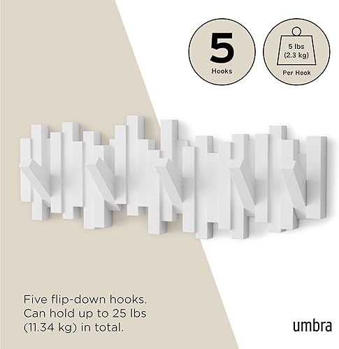 Miniatura 5 de Perchero de pared de barras con cinco ganchos de Umbra