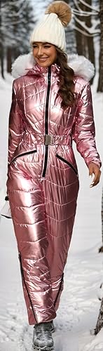 Miniatura 2 de Overol de una sola pieza para mujer, con pelaje en el cuello traje de nieve para el invierno o para esquí