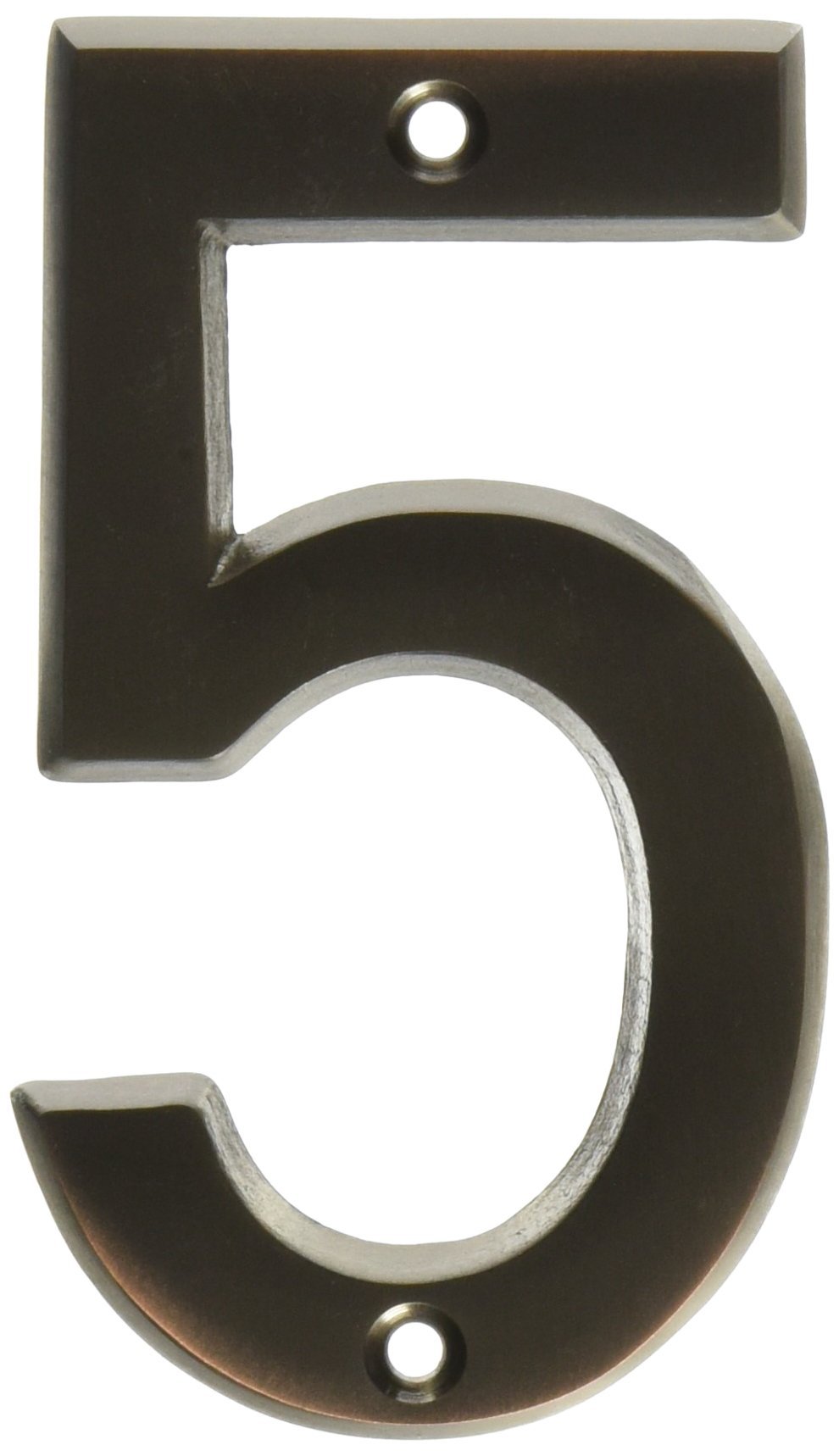 Número 5 de bronce 4 pulgadas Hy-Ko BR-42OWB/5 para identificación de viviendas
