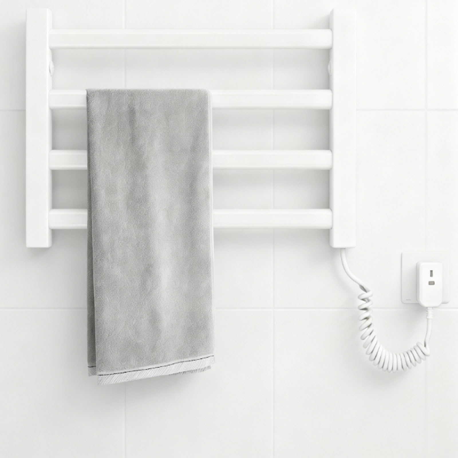 Toallero eléctrico de pared para un cuarto de baño siempre seco