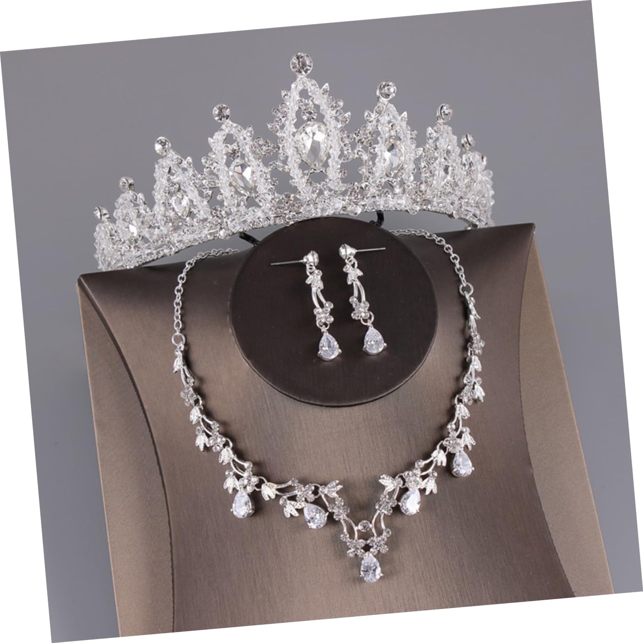 SHERCHPRY 1juego Conjunto De Joyería De Novia Collar De De Circonio Pendientes y Caja De Joyería De Boda Elegante Para Eventos Especiales