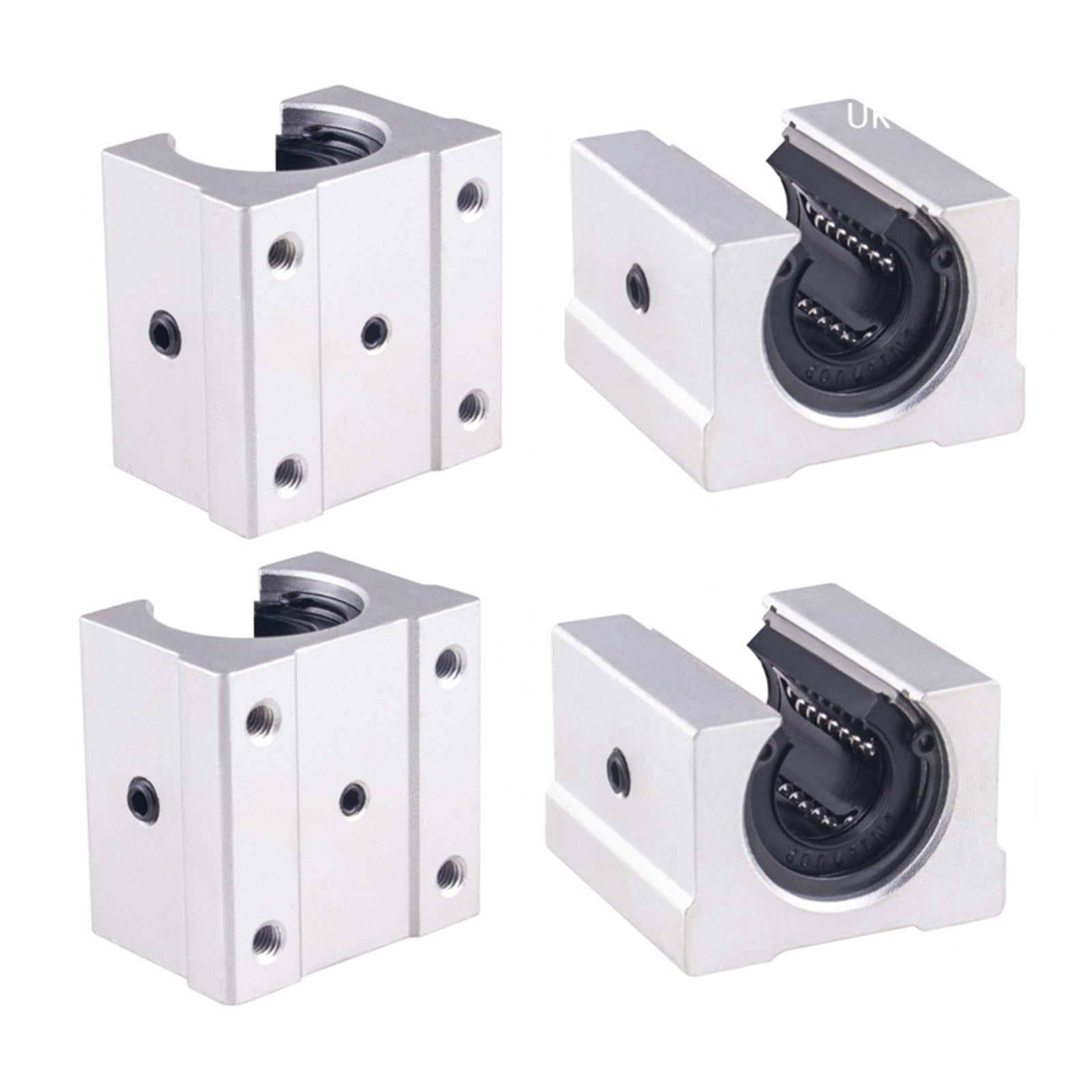 Bloc de roulement à billes linéaire SBR12UU SBR16UU SBR20UU SBR13UU, 4 pièces, curseur for routeur CNC SBR Rail guidage 3D(SBR13UU)