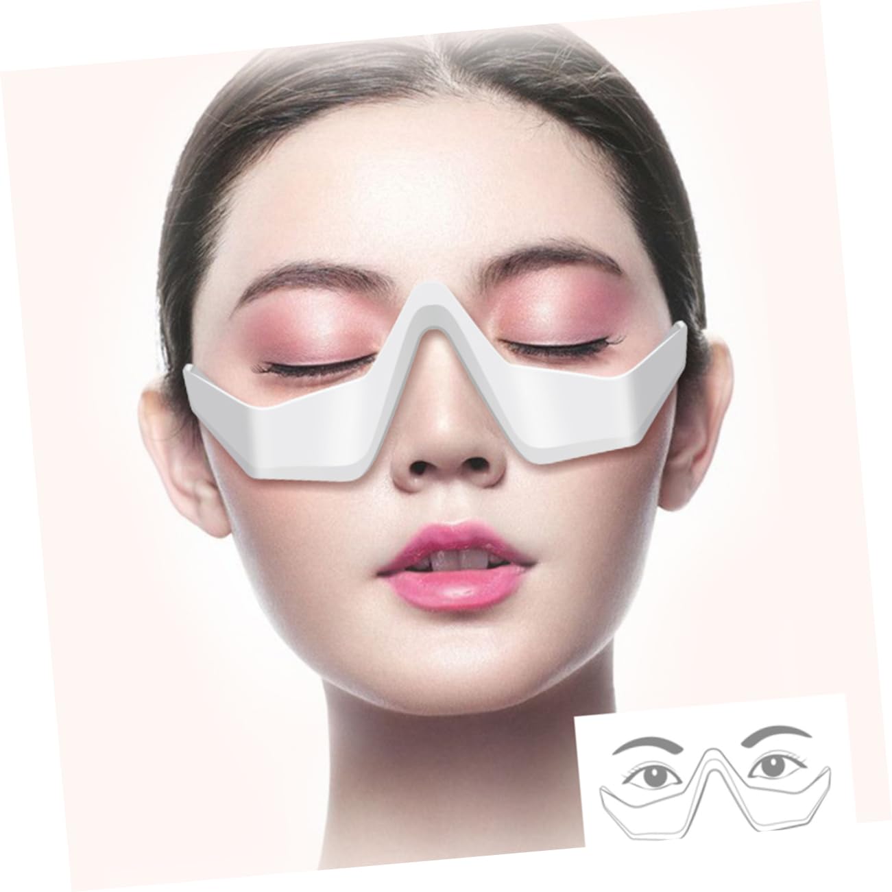 Healeved Mikrostrom Augenmassagegerät für Augen Wiederaufladbar Ergonomisch 3 Stufen Kunststoff Massage Hilfe gegen Augenermüdung