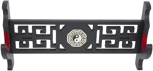 Miniatura 3 de Eforlife Soporte acolchado para montaje en pared, soporte para espada samurái, estante de exhibición chino Tai Chi Bagua estilo