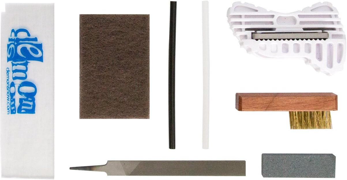 Demon Park Ranger Ski & Snowboard Tuning Kit with Iron, 1lb Wax Block, Base Cleaner & Snowboard Wall Mount Hanger