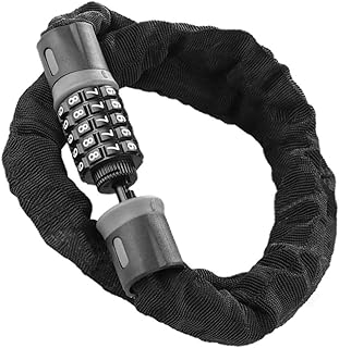 INOOMP Bicycle Chain Lock Resettable Bike Lock Coiled Bike Lock Scooter Bicycle Lock Bike Code Lock Bike Lock Motorbike Chain Lock Nylon Bar The Chain Bike Lock Strap Chain Lock