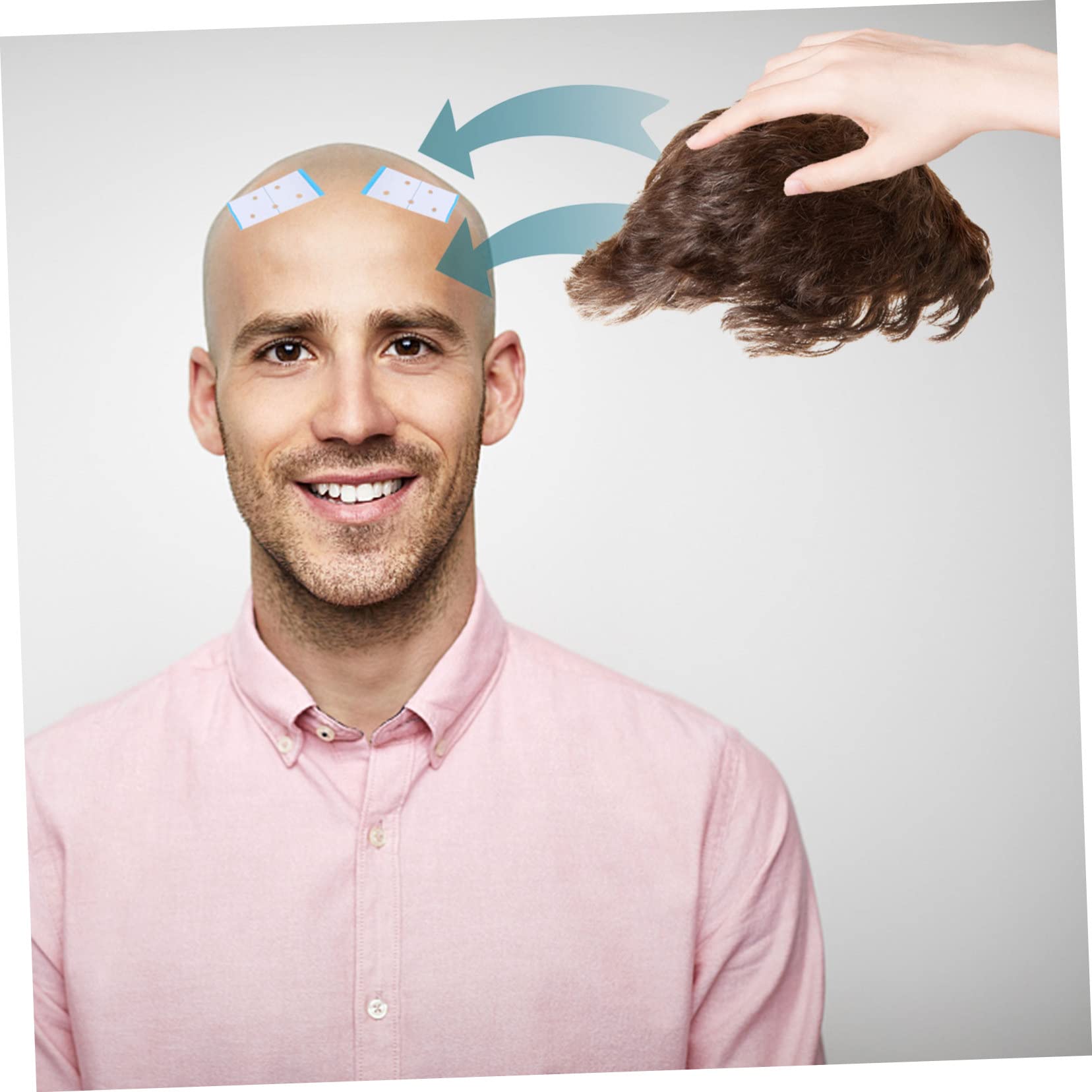 PACKOVE 4 Set Nastro Biadesivo Per Parrucche E Invisibile Adatto Per Extension E Toupee Accessori Per Sottili Facile Applicazione E Rimozione 36 Pezzi*4