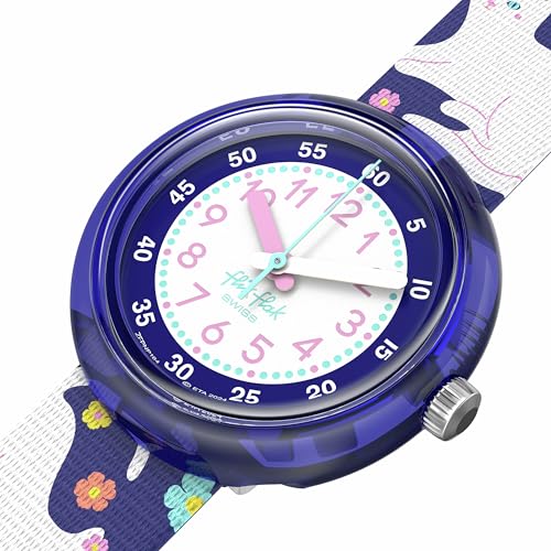 Flik Flak Unisex Kid Watch Biosourced Quartz Waterproof Fancy Cat3