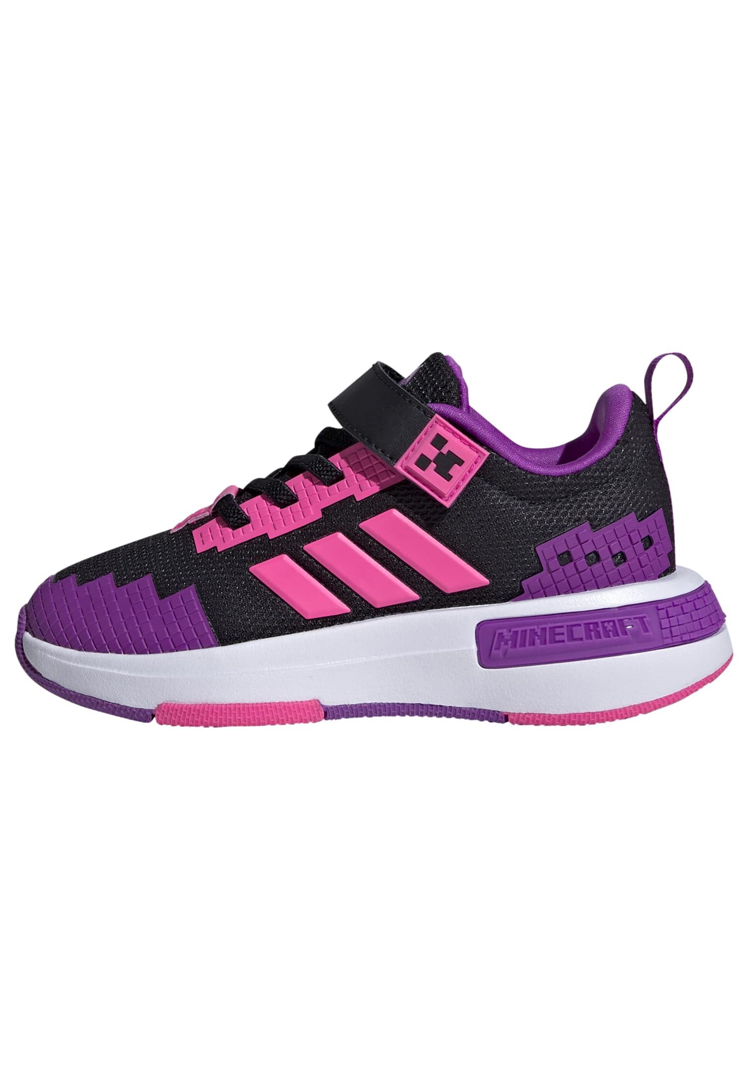 Photo 1 of (MAJOR USAGE)adidas Unisex-Kids Minecraft Pro El C, Black/Solar Pink/Shock Purple, 13.5