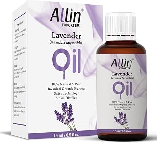 Allin Exporters Lavender Essential Oil 15 ml | Aroma Oil for Home Fragrance & Aromatherapy | Relaxing Floral Scent | Used ... Price In India