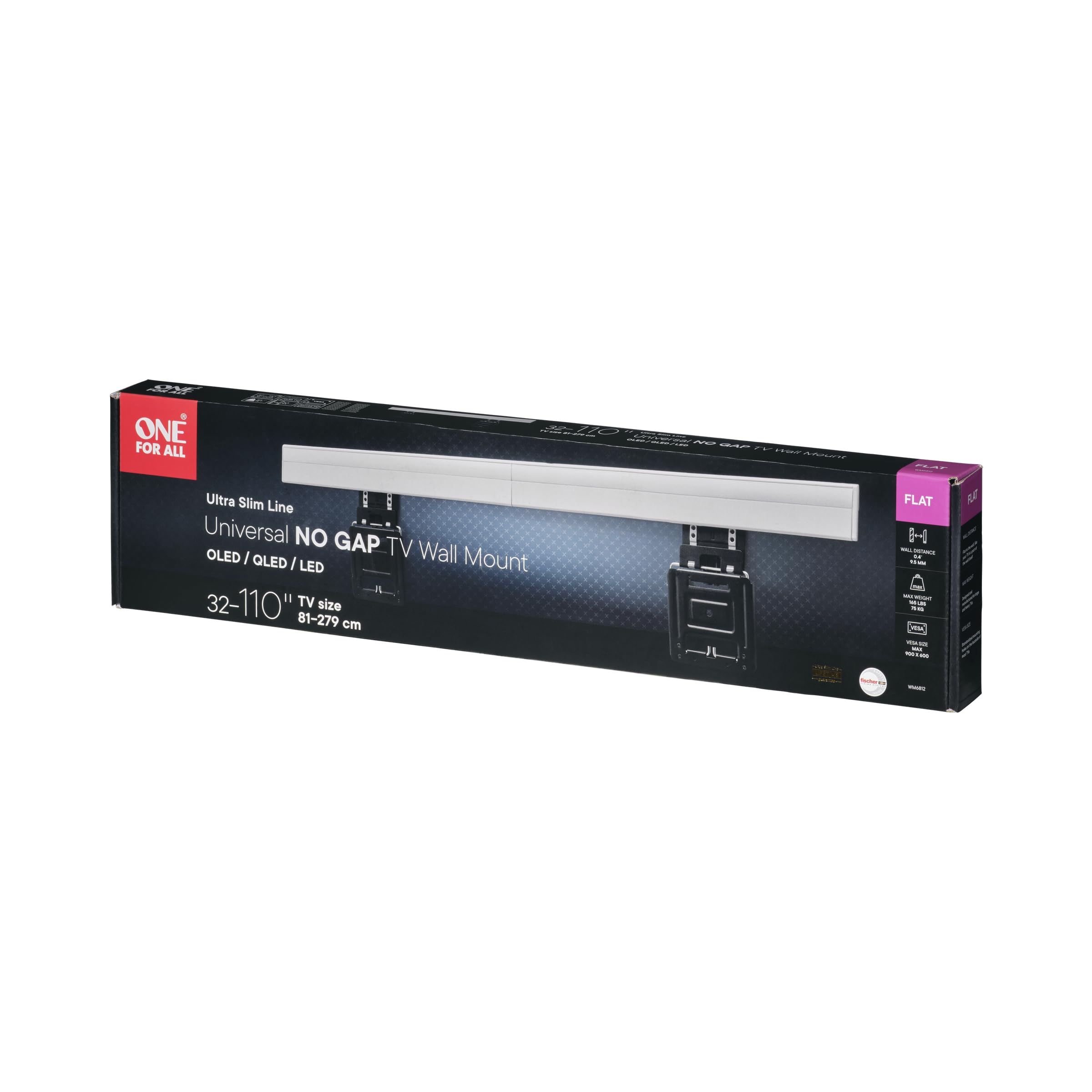 One For All Supporto da Parete No Gap per TV (WM6812)