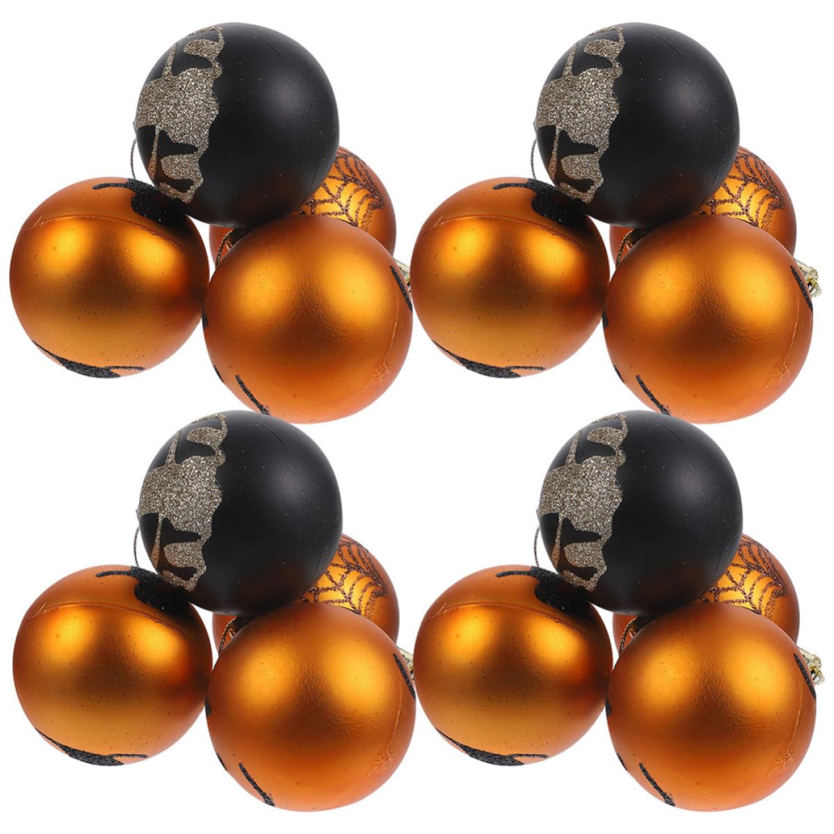 Operitacx 36 Pezzi Palline e Riutilizzabili di Halloween in Plastica Leggere Decorative Design Unico a Tema Magiche e Zucche, Facili da Appendere per Decorazioni Interne ed Esterne