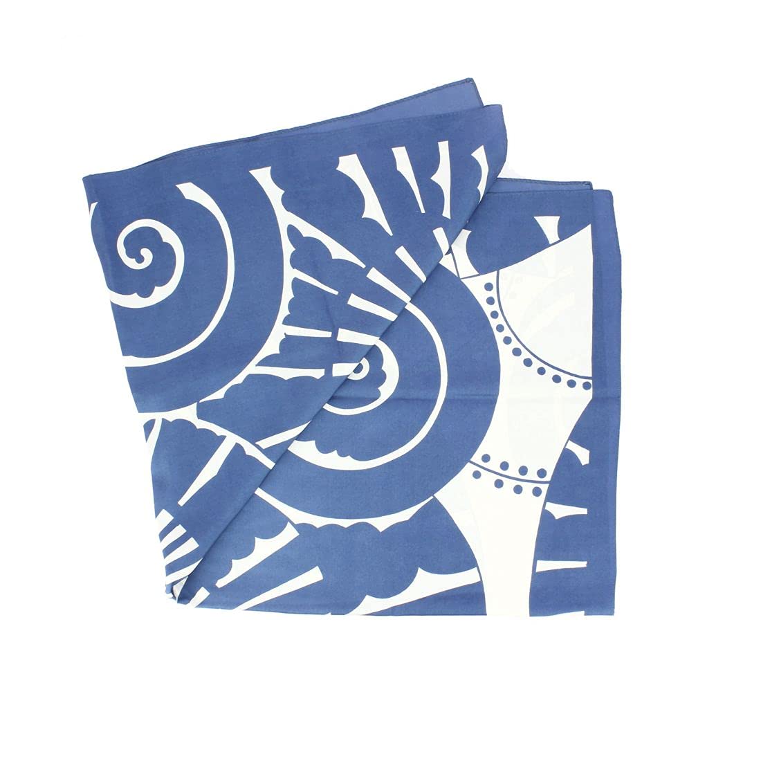 Carré De Soie Brochier Soieries 1890 - Motif Benito 'La Nuit' Bleu Et Jaune - 90x90 Cm