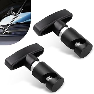 Pack-2 Car Engine Hood Lift Rod Holder, Multi-Purpose Snap-on Lifting Rod Anti-Pinch Device, Trunk Air Pressure Rod Anti-Slip Shock Absorber Support Fixing Tool, Universal for Cars (Black)