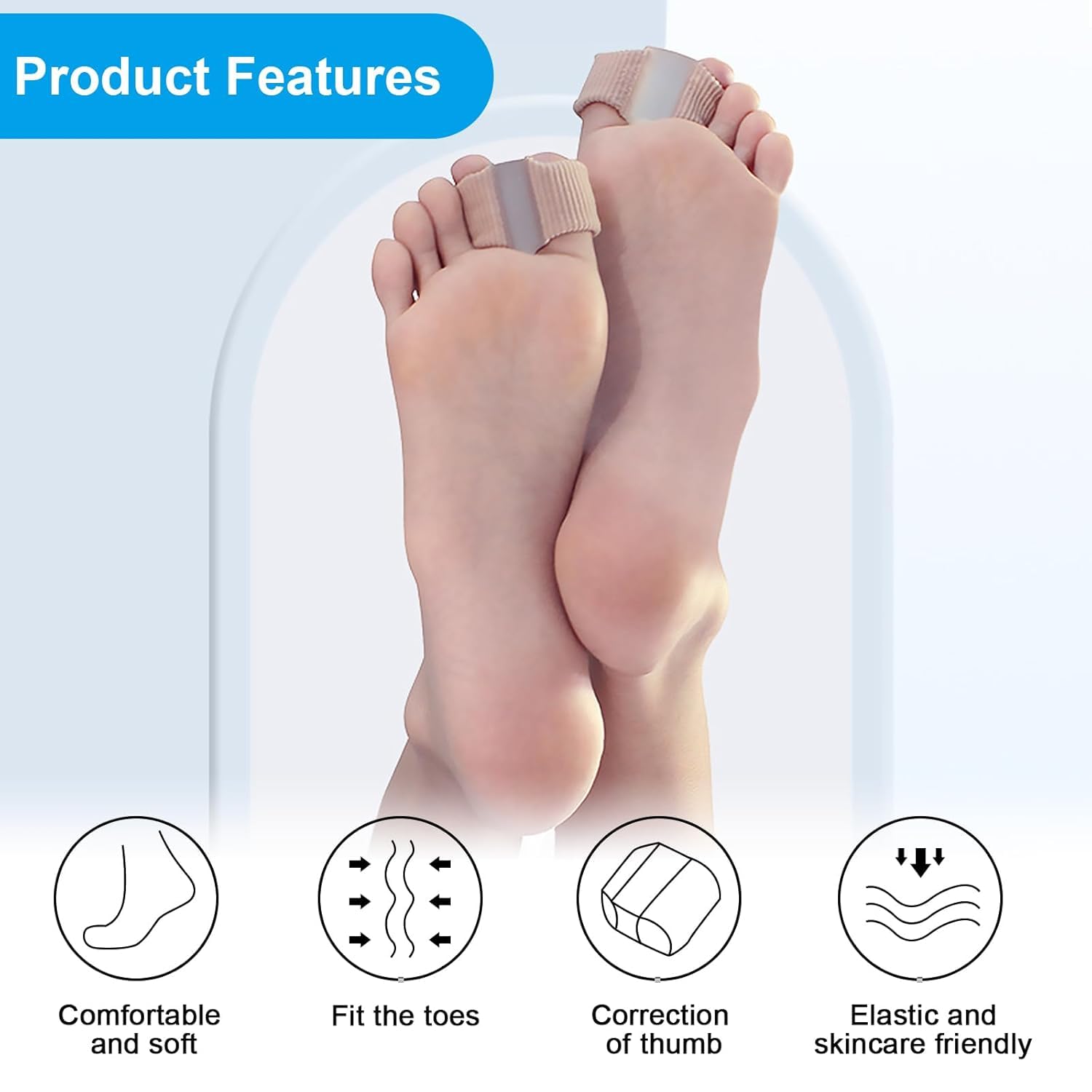 ZAVASIKA Bunion Corrector(1PCS), Toe Separators for Women And Men,Bunion Corrector Relief for Men,Hammer Big Toe Straightener for Overlapping Toe, Breathable Hallux Valgus Separator (L) - Image 4 thumbnail