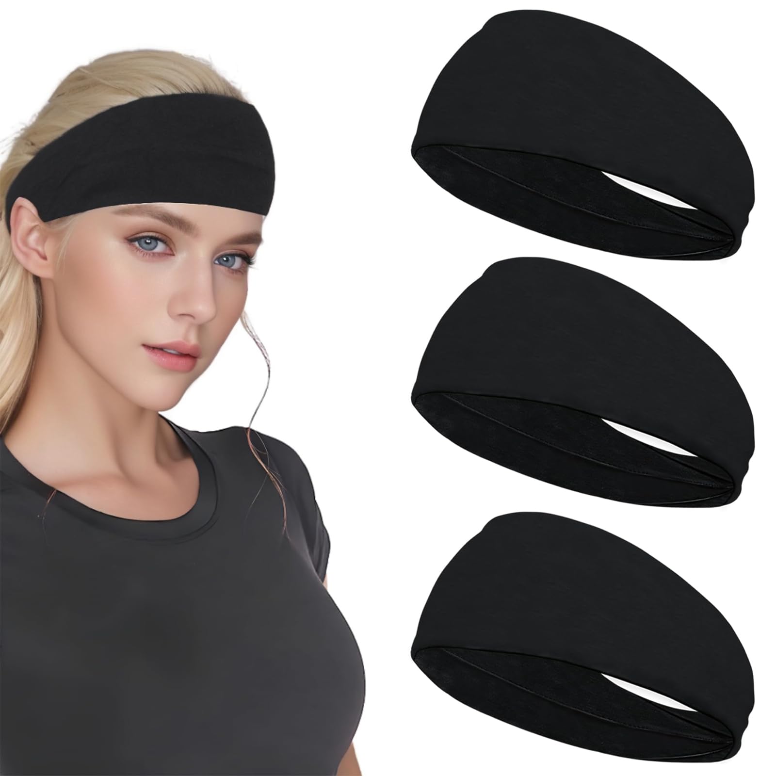 4 Fasce Sportive Elastiche Per Capelli Uomo/Donna - Antiscivolo Per Yoga E Sport - Foto 11