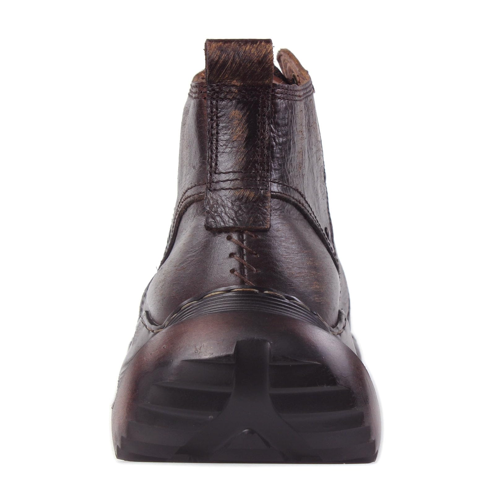 OSSTONE Retro Zapatillas Casual Botas para Moda Moto Hombre Vintage de Piel Zapatos OS-5008-S-1-ES-R