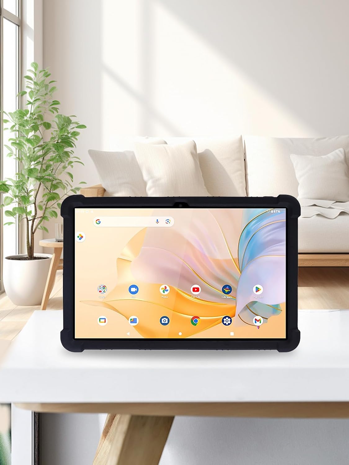 for PRITOM TAB11/PRITOM TAB12 10.1 inch Tablet Case,BOVUGAC Soft Silicone Adjustable Stand Shockproof Kids Friendly for PRITOM L10 10.1" Tablet(Black)