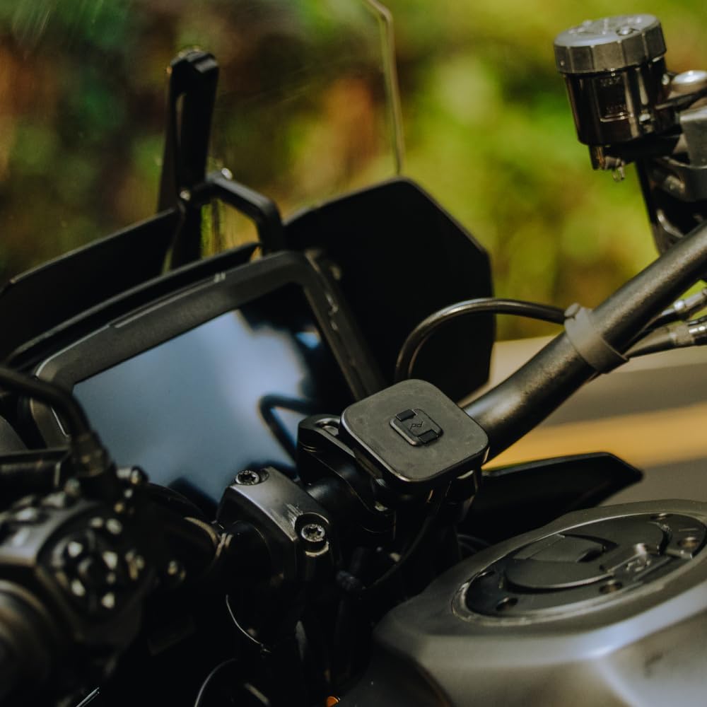 Peak Design Mobile Motorcycle Bar Phone Mount V2, Qi2 Charging, SlimLink Mounting Technology, Rigid Arm, Fits a Variety of Handlebars (7/8"-1.25" Diameter), Vibration Isolator, Motorcycle Phone Mount