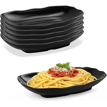 Rectangular Plate Serving Plates Porcelain Rectangular Black Appetizer Plate Dessert Plate Snack Plate for Sushi Cake Salad Fruit Antipasti Side Dishes LJP5008-6