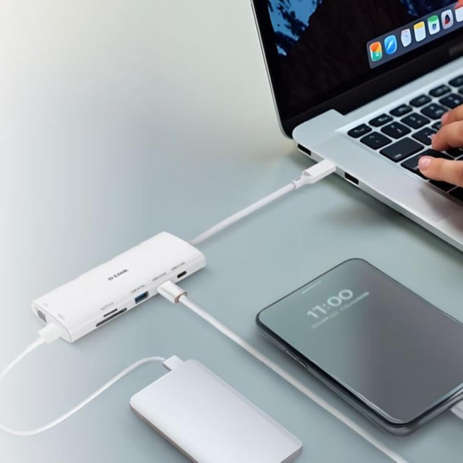 D-Link 10-in-1 USB-C Hub, Max 100W Power Delivery, Dual 4K HDMI Ports, 2 x USB-C & 2 x USB-A Data Ports, Ethernet and SD Card Slots for Dell Laptop, ThinkPad, and More (DUP-A01)