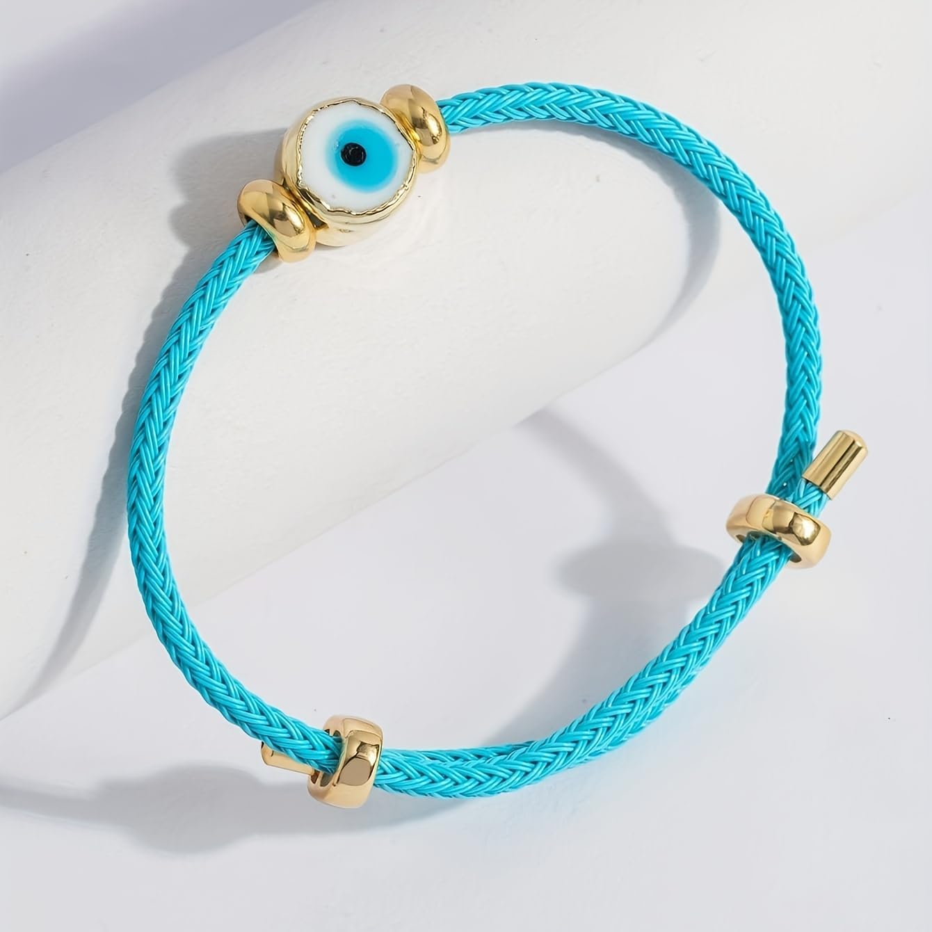 Crystal Braided Tube Evil Eye Rope Wrap Bracelets For Women Adjustable Braided Cord Bracelets Jewelry Gifts