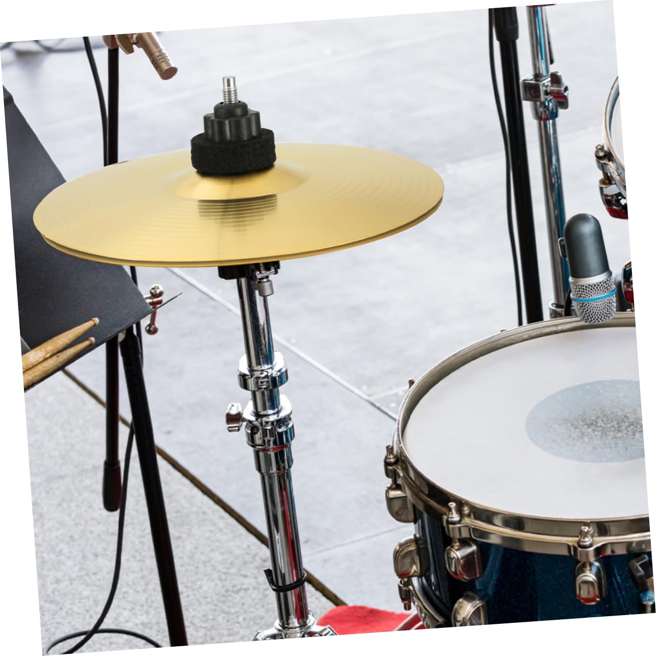 Cymbale Crash pour Batterie en Laiton, Lot de 2 Set de Set de Pièces, Or | Bords sans Bavures, Légère, pour Kit de Batterie et Cymbales Jazz, Instrument de Musique