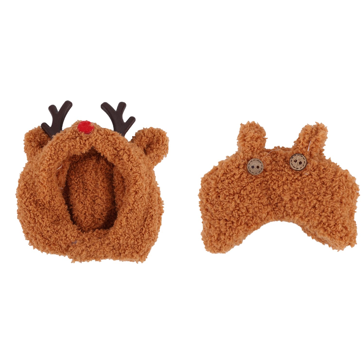 Clothes for Doll, Cute Plush Toy Dress Up Outfit Stylish Plush Clothes Accessories for 6.7in Doll (Elk Style)