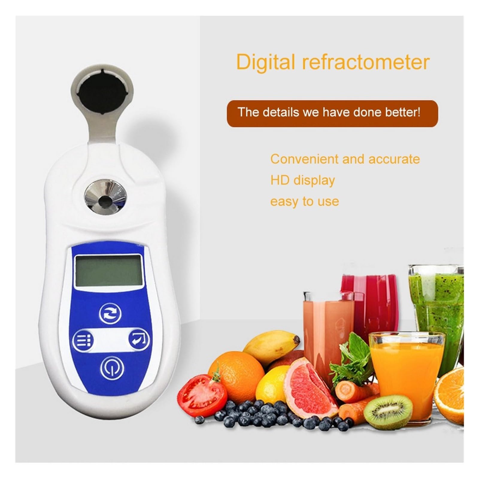 Refractómetro Digital De Índice Refracción Portátil For La Concentración Azúcar En El Vino, Probador Alta Precisión MedicióN De PrecisióN(PAL-102)