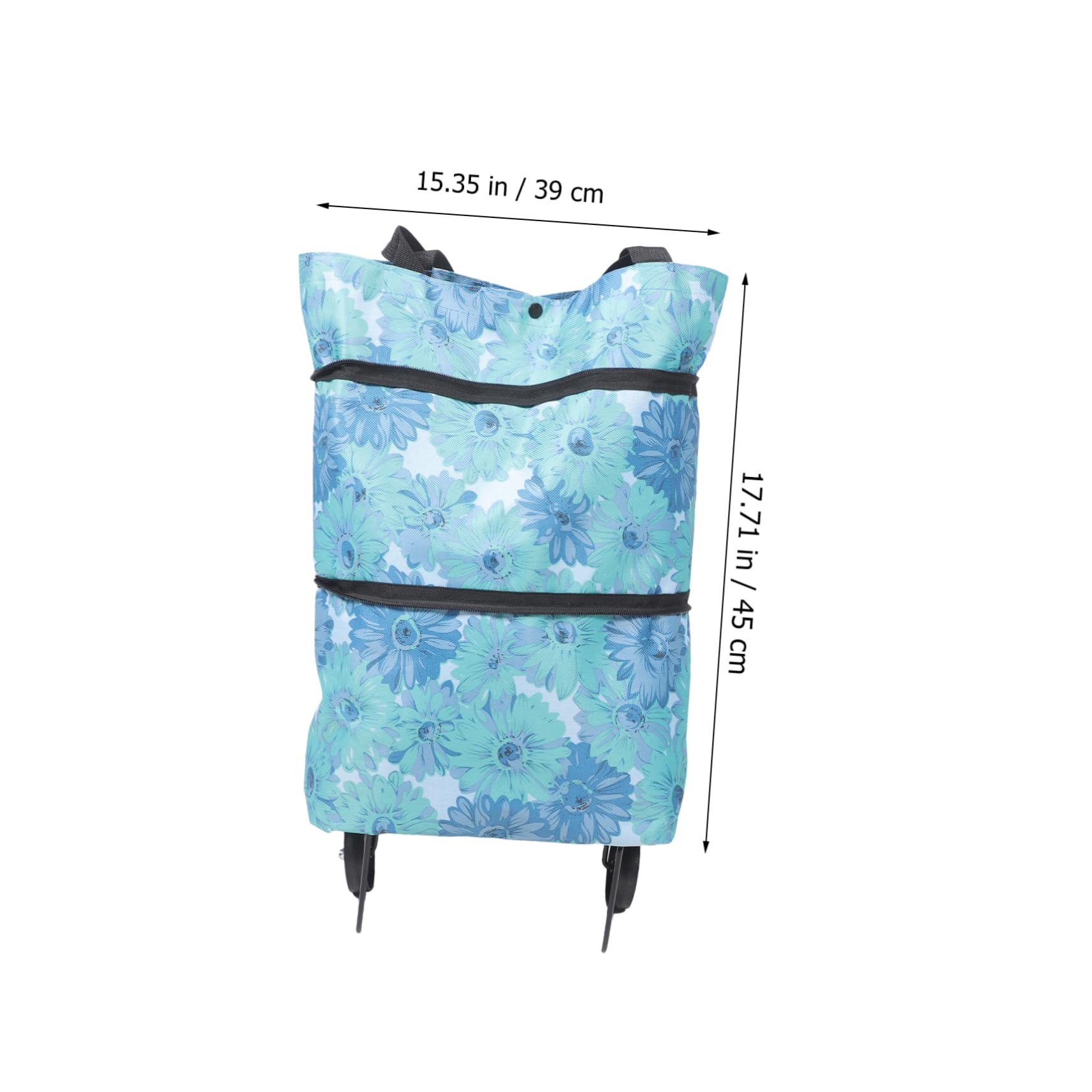 Borsa della spesa pieghevole con ruote Go Cart Tote Bags Rolling Tote Bag Rolling Shopping Bag Tote con ruote Tote Bag con ruote Borsa della spesa con ruote Carrello della spesa Tirante