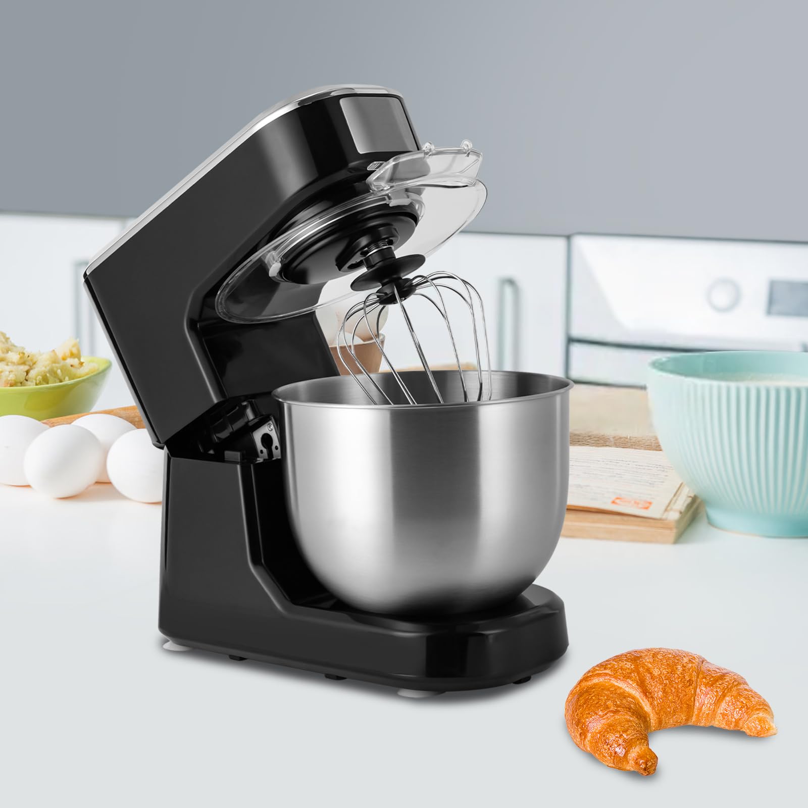 Robot kuchenny 3 w 1 1000 W, wielofunkcyjny mikser ze stali nierdzewnej, mikser kuchenny, mikser do ciasta, mikser kuchenny, restauracje, piekarnie