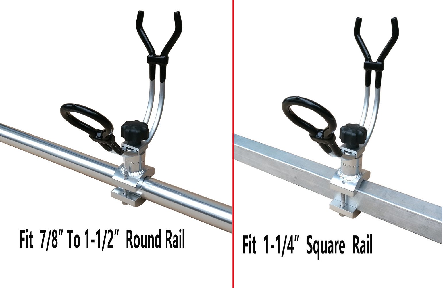 Brocraft Aluminum Rail Mount Clamp on Rod Holder/Pontoon Boat Square