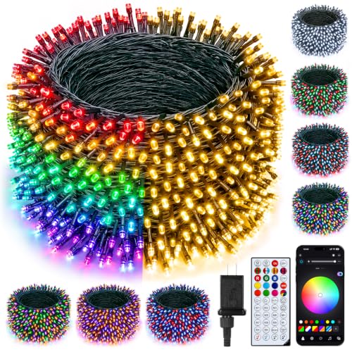 LED Smart Christmas Tree Lights, 200LED 66FT Color Changing - image 1