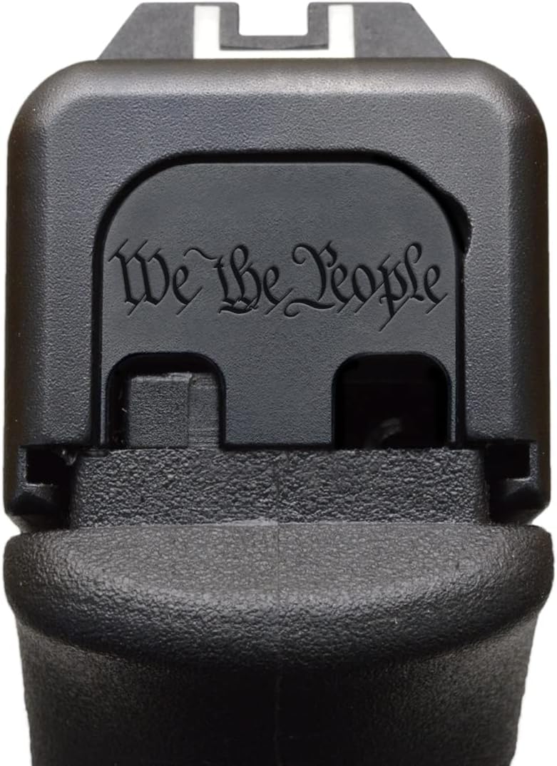 Milspin Slide Back Plate Compatible with Glock Gen 1-5, Models G17 19 21 22 23 24 26 27 29 30 31 32 34 35 36 37 38 39 40 41 | We the People | Veteran Crafted in USA |