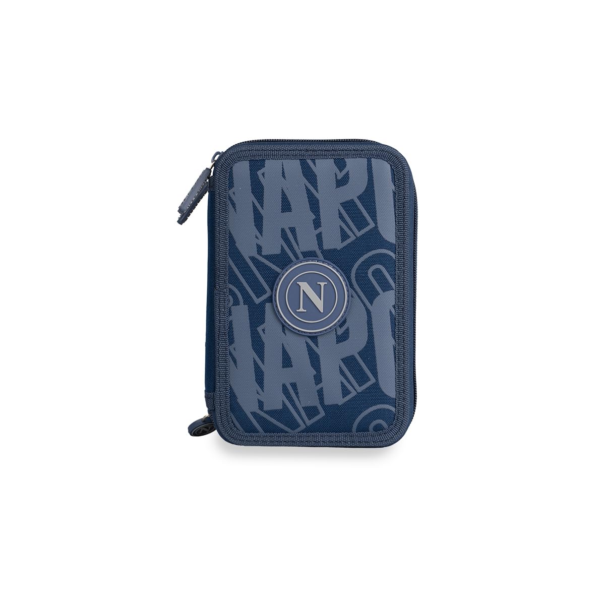Colourbook Astuccio Scuola 3 Zip Napoli Ufficiale 45 Pezzi (Blu)