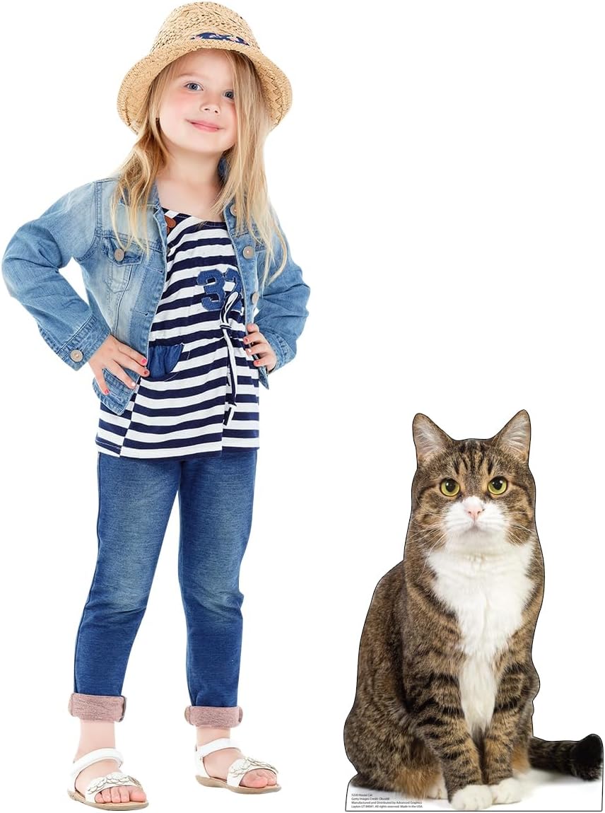 Life-Size House Cat Cardboard Cutout Standee