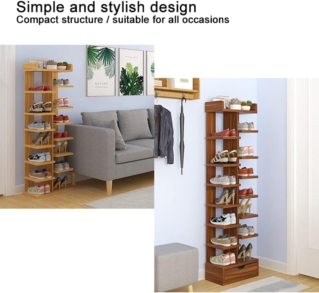 Free Standing Shoe Racks Shoe Closet 6-Tier Shoe Rack Home Simple Shoe Rack Double Row Storage Space Saving H31.5 Inch Suitable for Entrance Hallway Bedroom (Color : B, Size : 108cm) (B 80cm)