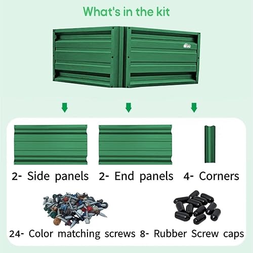 Miniatura 7 de Planter Box Direct - Maceta cuadrada de metal de 36 x 36 x 18 pulgadas  Cama de jardín elevada de metal duradero en acero Galvalume  Colores