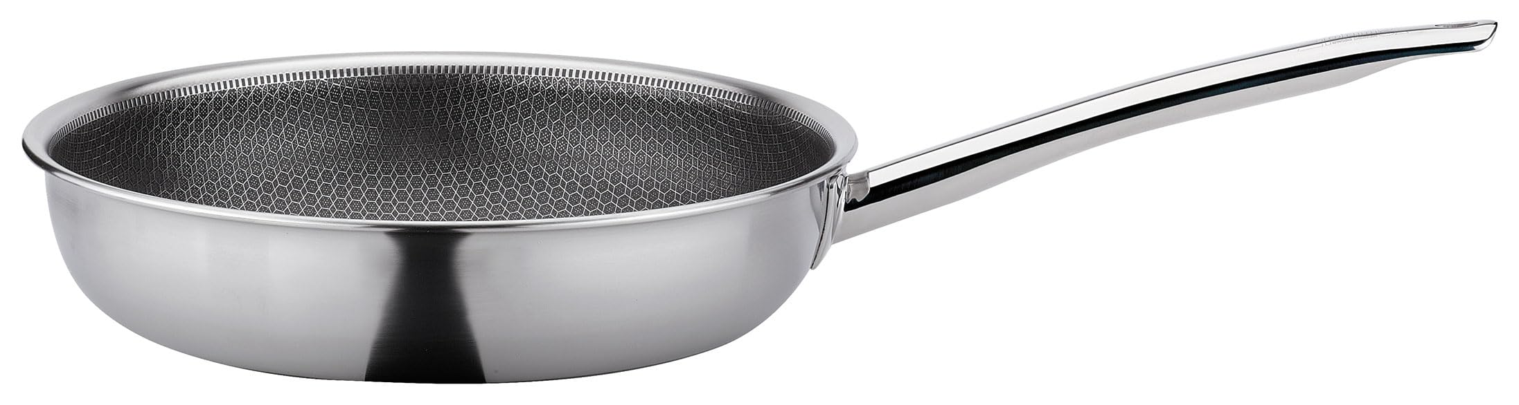 Spring Vulcano Cut Resist PURE Bratpfanne, 24 cm, PFAS-frei, Induktion | 5-Lagen-Mehrschichtmaterial, Wabenstruktur, für alle Herdarten, backofenfest, metallwenderfest, PFAS-frei