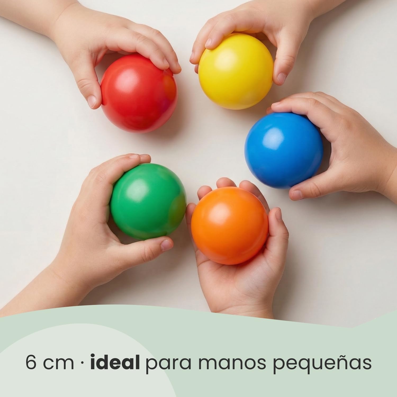 LittleTom 300 Bolas de Color Ø6cm Piscinas de niño Mezcla de 5 Colores