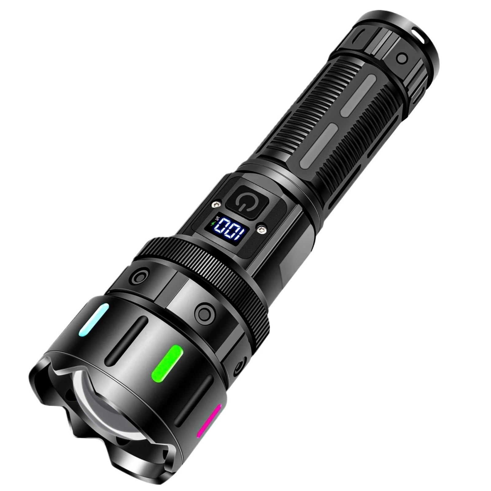 Latarka LED Latarka o dużej mocy 10000 Ultramocna latarka USB Akumulatorowa lampa LED Fluorescencja Wojskowa latarka taktyczna myśliwsko-kempingowa,biwakowania