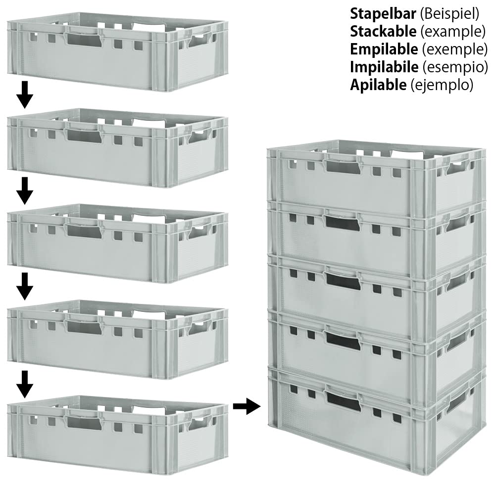 Kingpower 6x Carne Riquadro E2 Carne Impilabile Scatola di Immagazzinaggio Contenitore Grigio