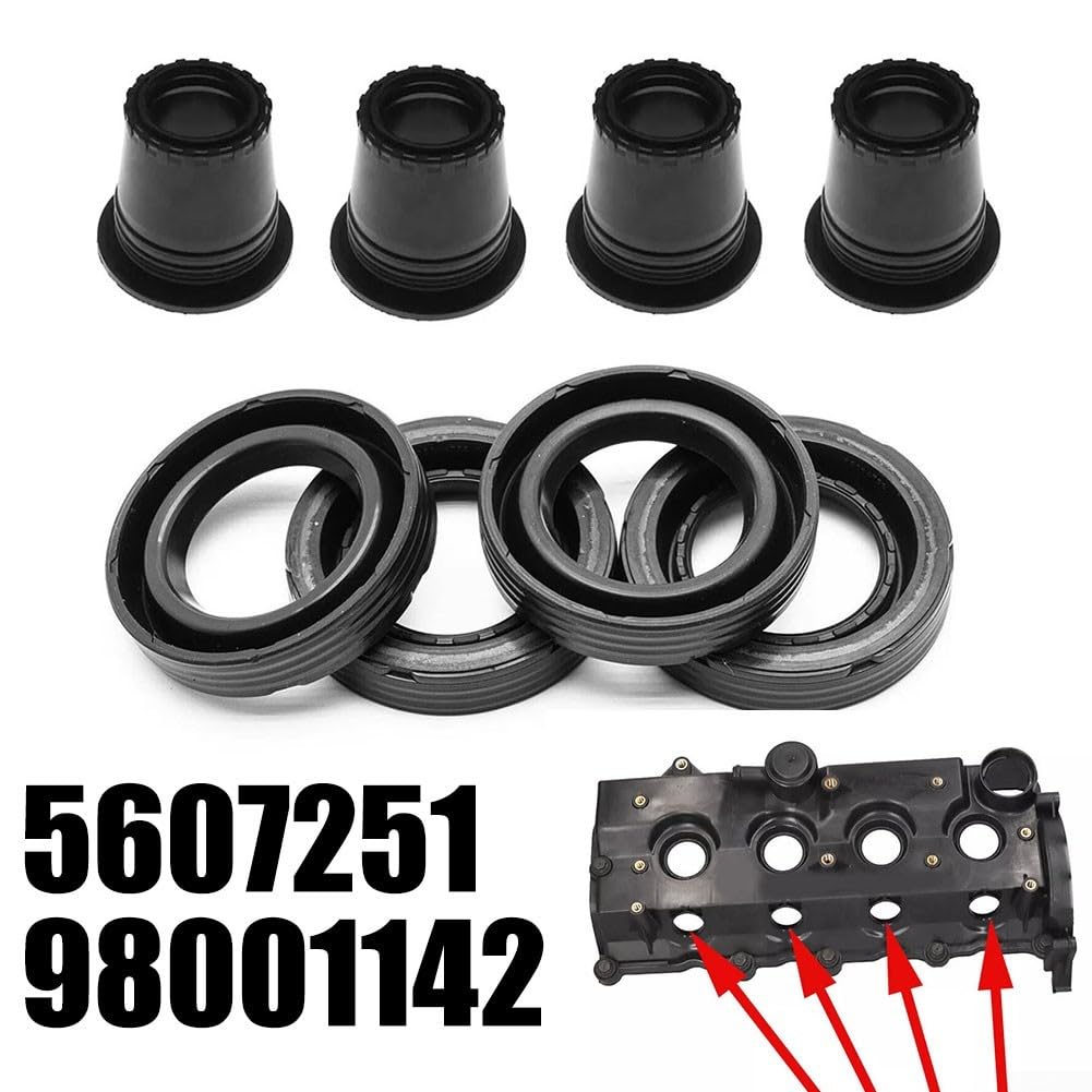 Kit di riparazione coprivalvole, 8 pezzi, per Opel, per Opel Astra H J Corsa D, per MERIVA Zafira B, sostituisce 5607251 98001142 55573764 98014752, set di guarnizioni in ABS nero