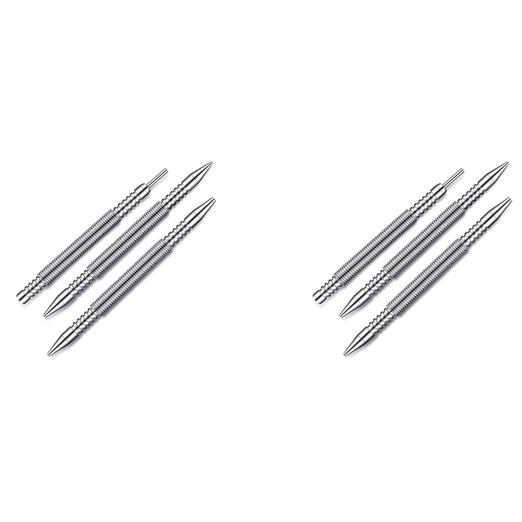 Jnchdghwa Silver 6 Pcs Dual Head Nail Setter And Hinge Pin Punch Set,Hammerless Spring Nail Punch Door Hinge Pin Remover Tool 5000 Psi