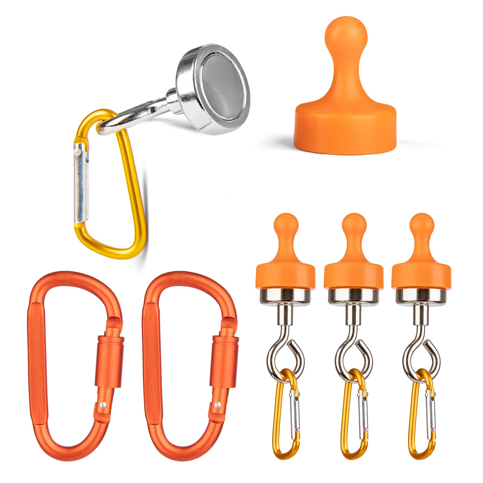 Ganchos magnéticos fuertes (naranja)