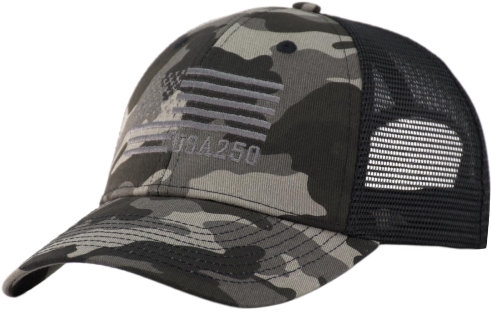 American Flag Trucker Cap, Regular &amp; XL-3XL, Big Head Snapback Patriotic Baseball Hat (Up to Size 8)