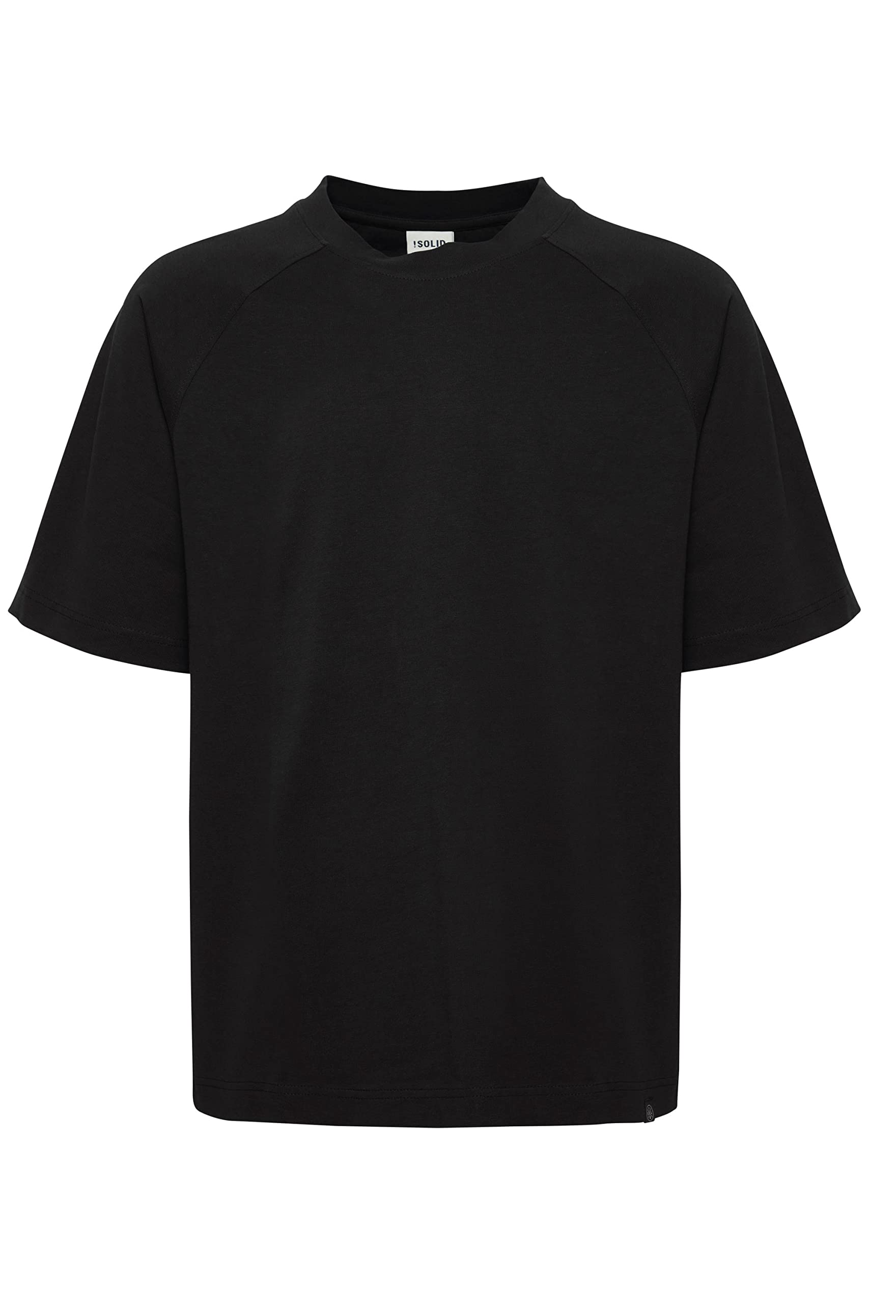 !Solid SDEyad Herren T-Shirt Kurzarm Shirt Basic mit Raglanärmel kleine Stickerei im Nacken Überschnittene Schultern Oversize Fit