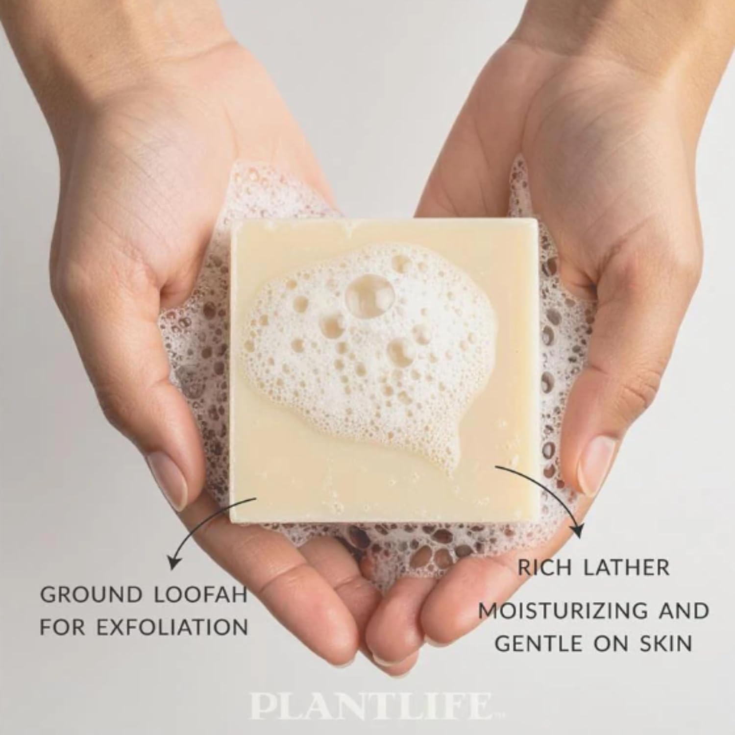 Plantlife Loofah Love Lemon Verbena Bar Soap, Handcrafted, Vegan, 4 oz image 2