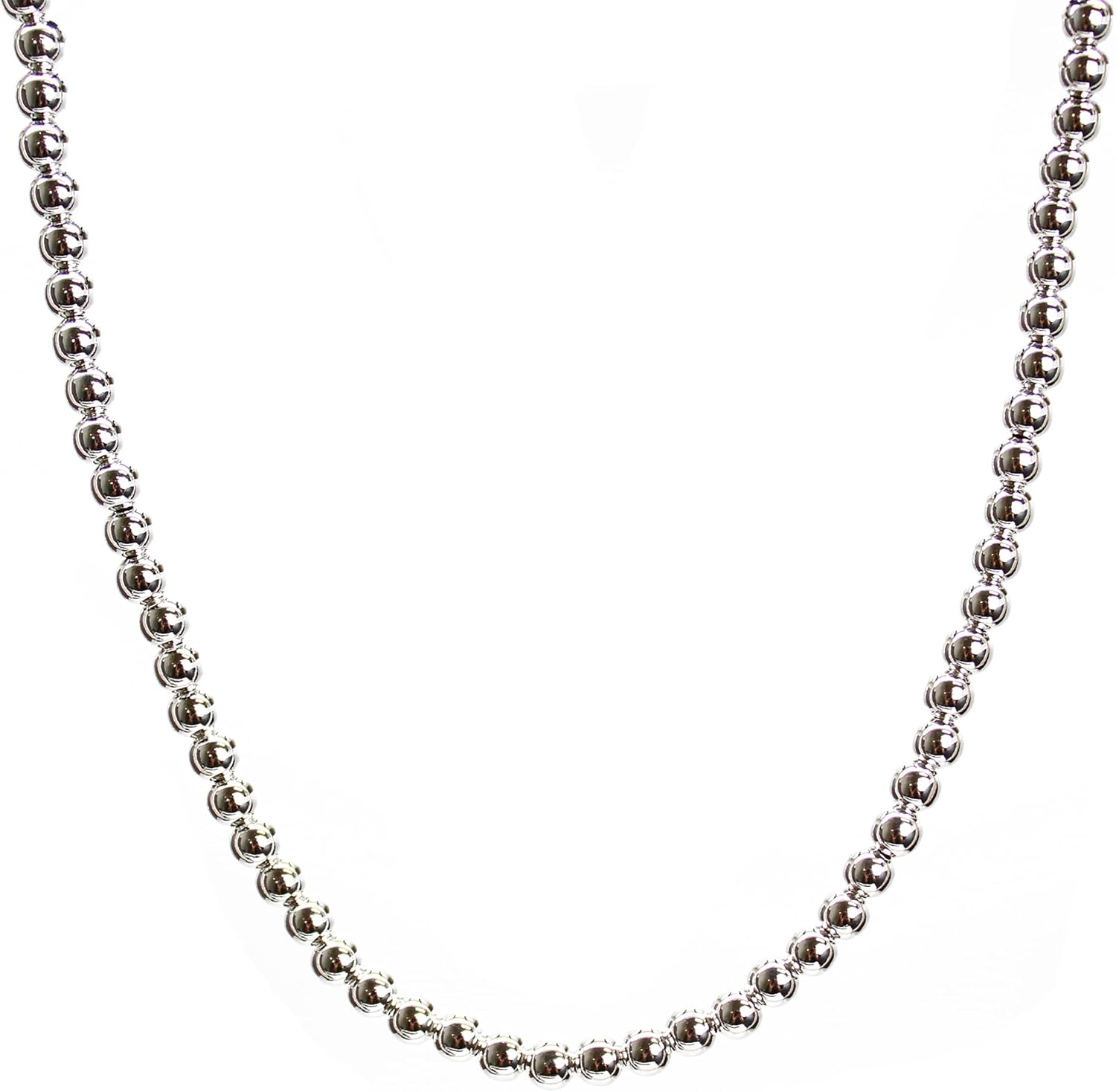 Handmade Sterling Silver Bead Necklace Strand, Small 3mm Beads