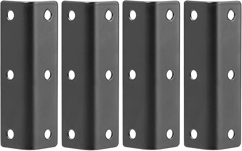 Miniatura 10 de Mobestech 4 unids en forma de L Código de esquina Soporte de esquina L Soporte de estante Accesorios de muebles Estantería de metal Soporte de